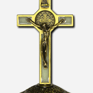 Standing Crucifix with Saint Benedict Medal