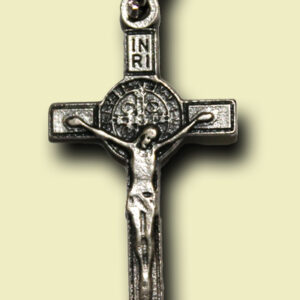 Crucifix Pendant with Saint Benedict Medal - Small