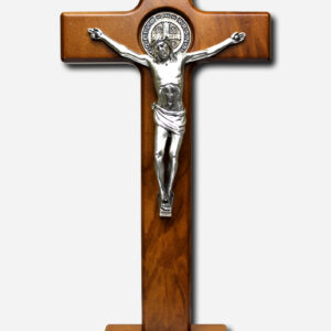 Crucifix with Saint Benedict Medal - 8 Inches Made in Italy