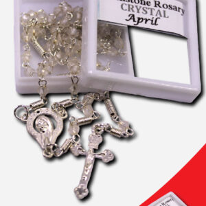 Crystal Birthstone Rosary Diamond Beads April -