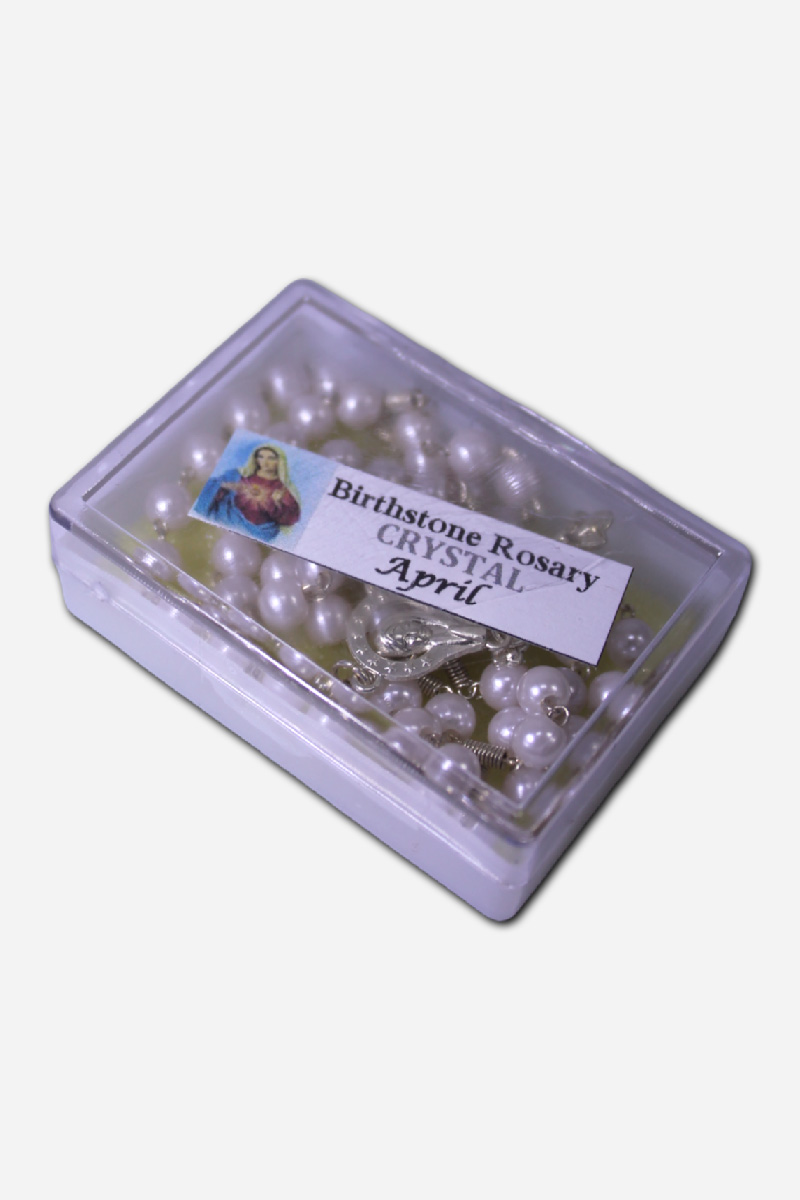 Crystal Colored Rosary Beads April - - Image 3