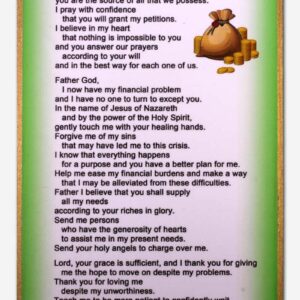 Prayer for Financial Healings - 19 x 29 cm