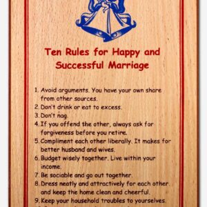Ten Rules for Happy and Succesful Marriage - 20 x