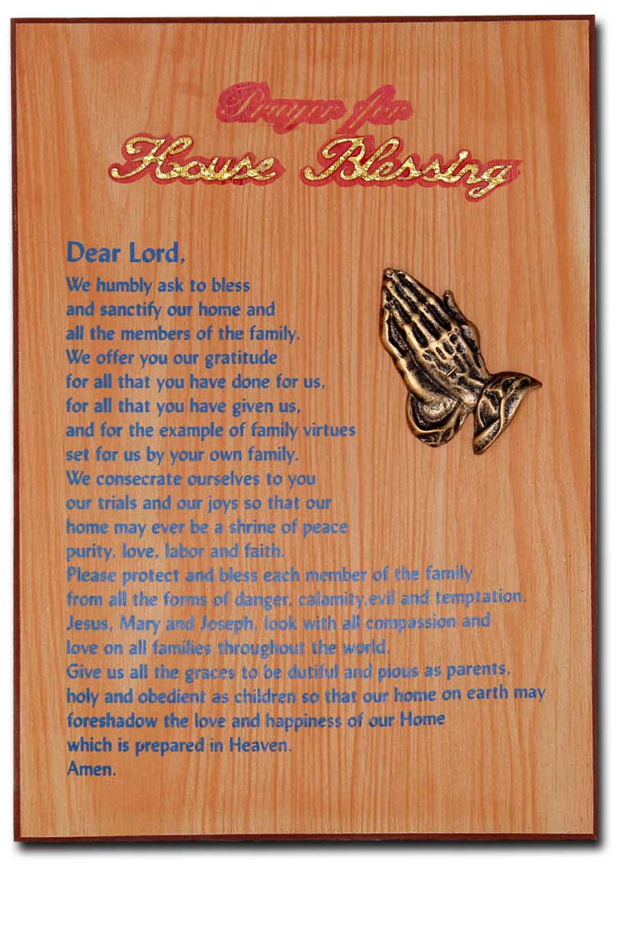 Prayer for House Blessing Dark Brown - 20 x 1 x