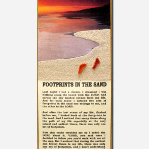 Footprints in the Sand Plaque - 6 x