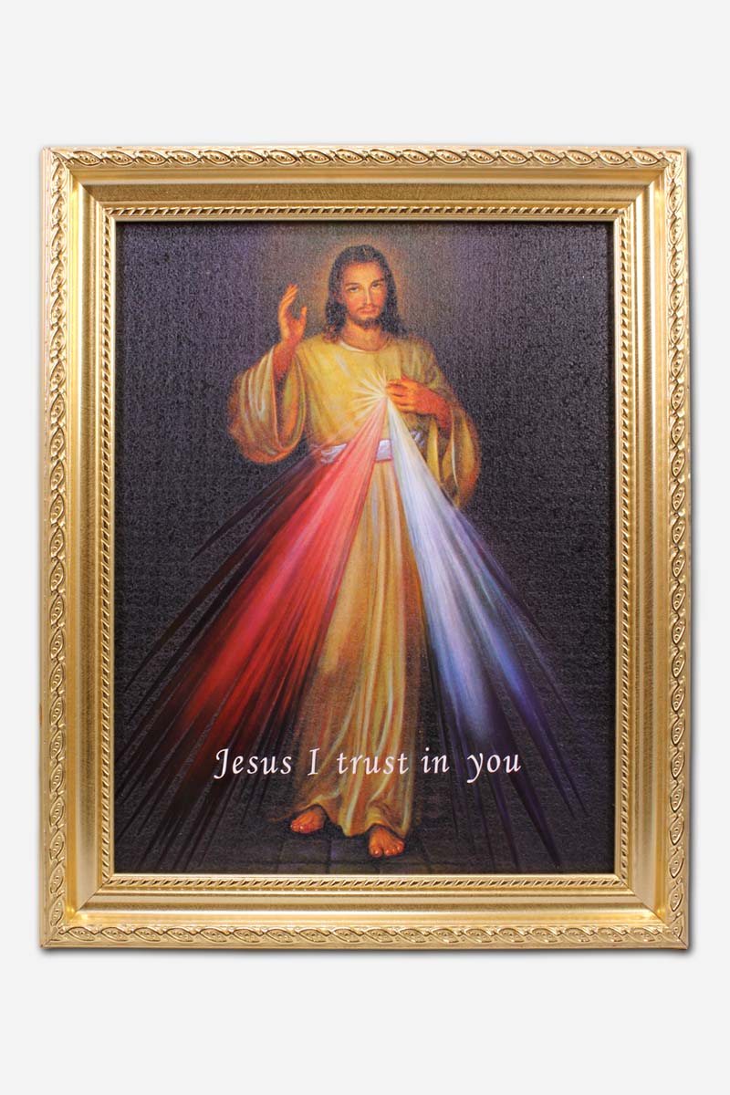 Divine Mercy without Glass - 9 x 11 Inches