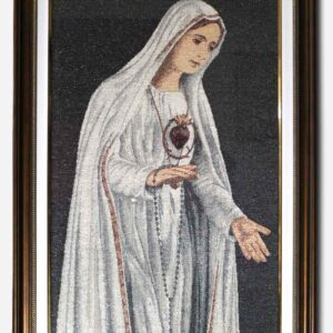 OUR LADY OF FATIMA FRAME WITH GLASS - CANVASS - 17 X 1 X