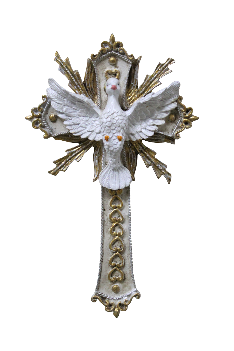HOLY SPIRIT WITH CROSS - 9 Inches