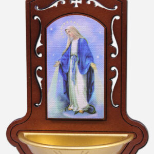Holy Water Font - Our Lady of Miraculous Medal - 9 x 4 x