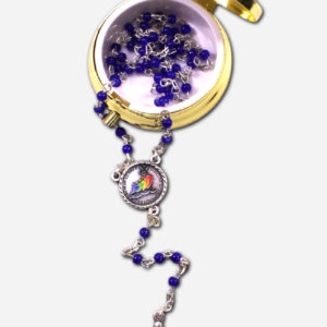 Jubilee Rosary with Case - Blue - Made in Italy