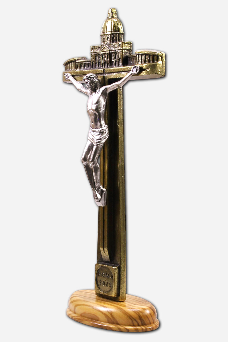 Jubilee Standing Crucifix - 4 x 2 x 8.5 inches - Made in Italy - Image 3