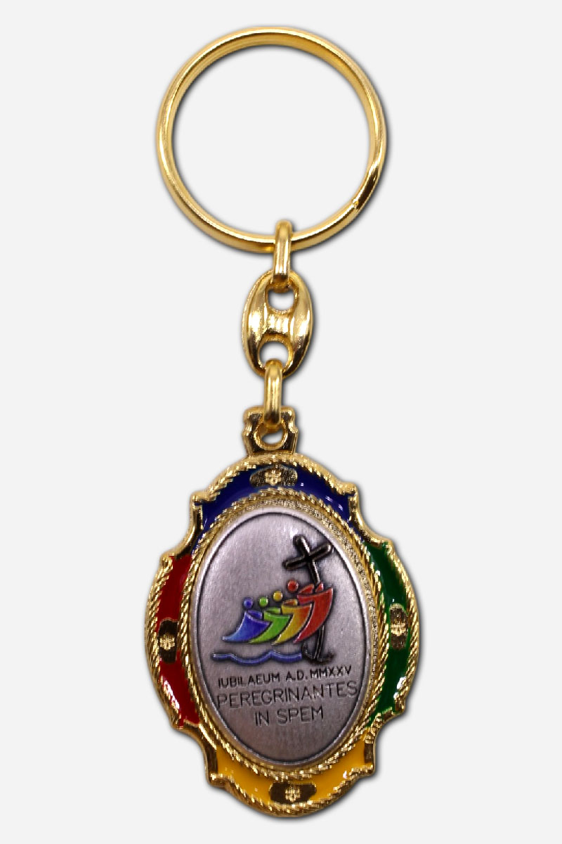 KEY CHAIN GOLD COLOR JUBILAEUM A.D. MMXXV ITALY - 34 X 50 MM