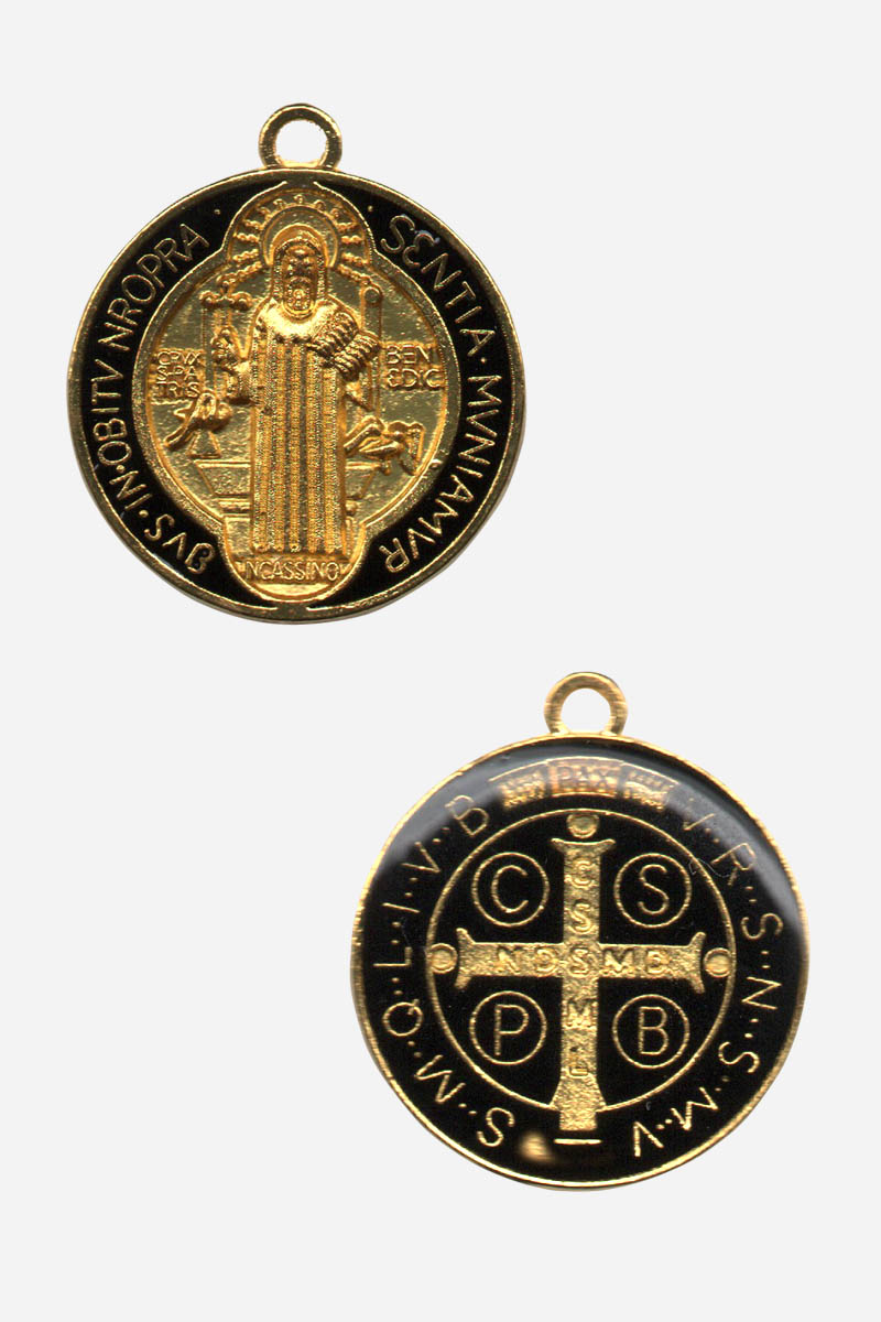 Saint Benedict Medal GOLD BLACK