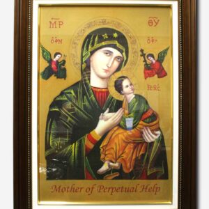 OUR MOTHER OF PERPETUAL HELP FRAME WITH GLASS - CANVASS - 21 X 1 X