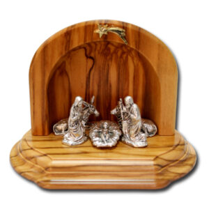 Nativity Olive Wood - Italy - 11 x 8 x