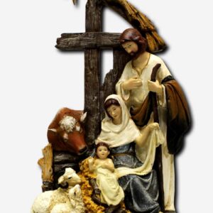 Holy Family Nativity with Star - 6 x 4 x 12 Inches