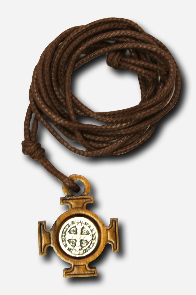 Necklace with Saint Benedict Medal - 2 x 2 cm Made in Italy
