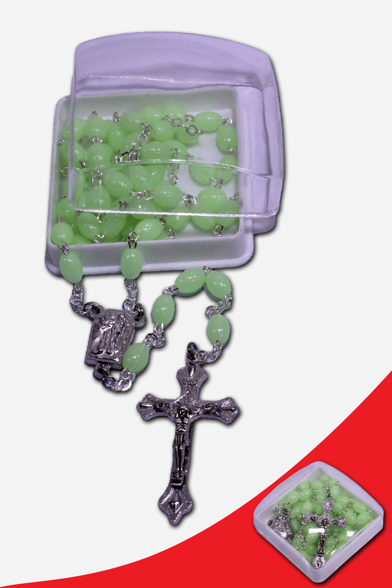 OVAL SHAPED LUMINOUS BEADS ROSARY 11 X