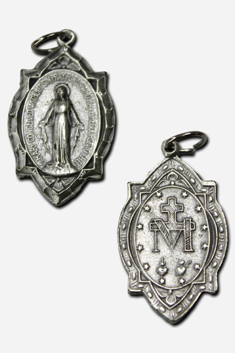 Our Lady of Miraculous Medal Pendant 17 x 29 mm Italy