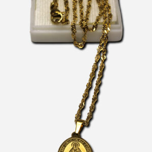 Our Lady of Miraculous Necklace - Gold Colored