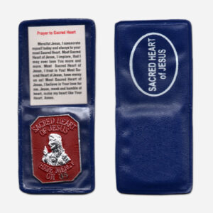 Sacred Heart Pocket Prayer - Aluminum Dark Blue