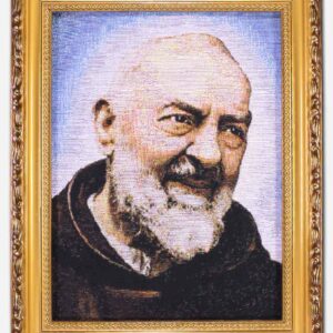 PADRE PIO FRAMED TAPESTRY - 8 X