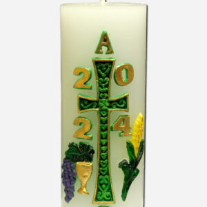 Paschal Candle 2024 - Green 3 x 3 x