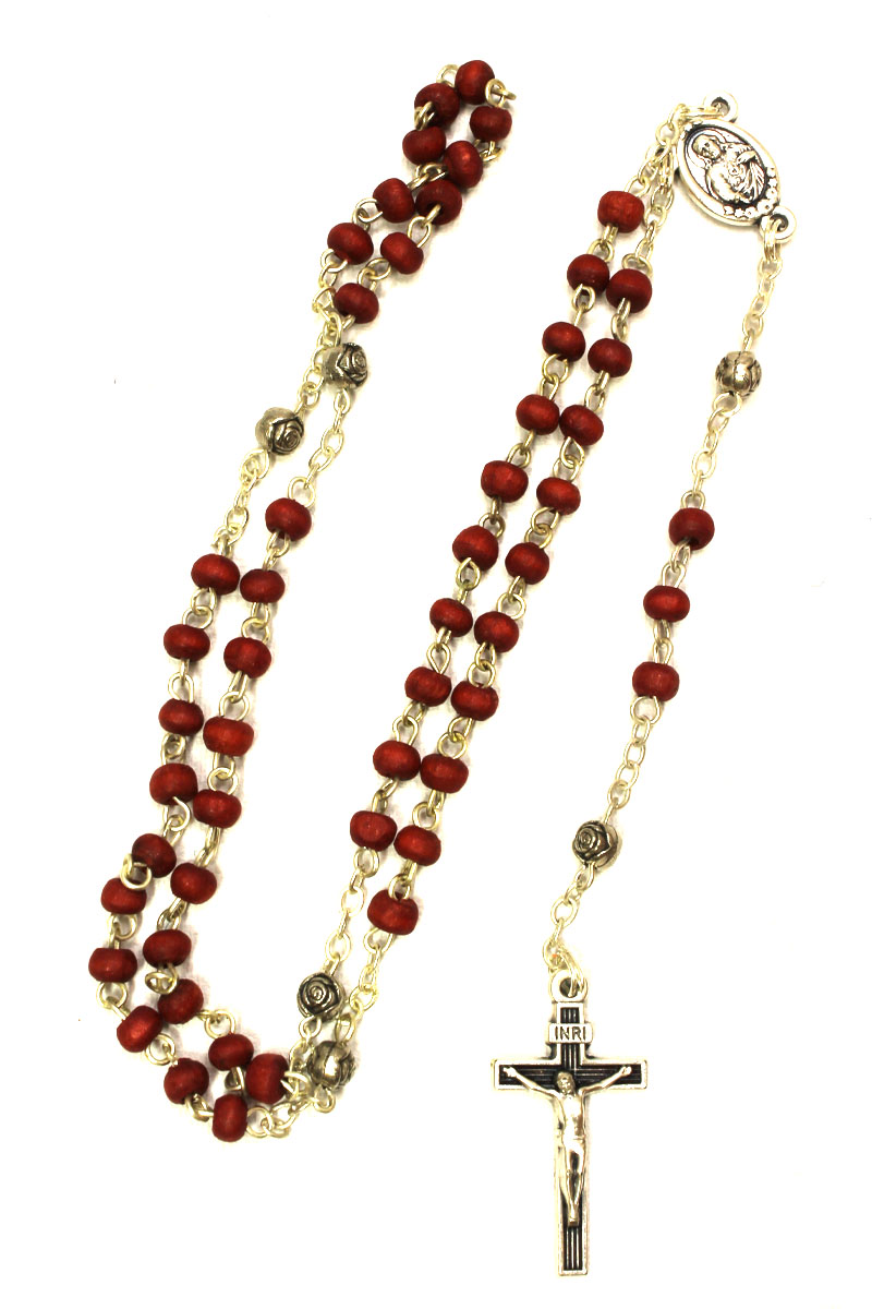 Petalo De Rosa - Small Beads 13 inches Made in Italy