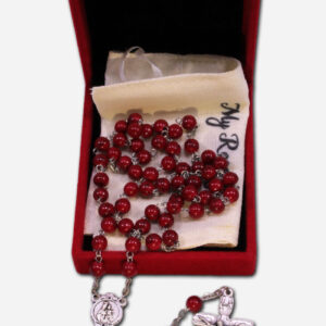 RED ROSARY - CERAMIC BEADS
