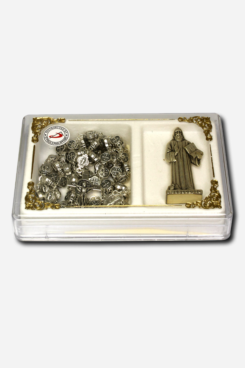 Rosary and Saint Benedict Image with Case - Made in Italy - Image 4