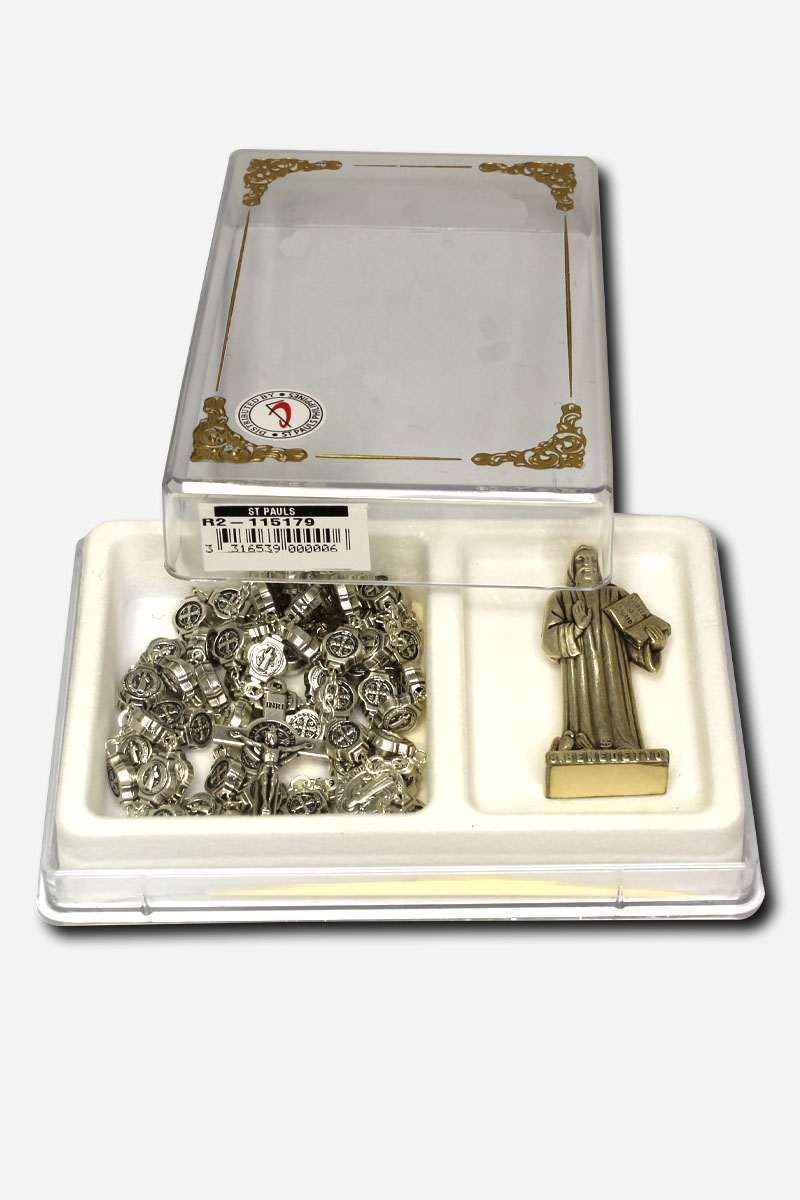 Rosary and Saint Benedict Image with Case - Made in Italy - Image 3