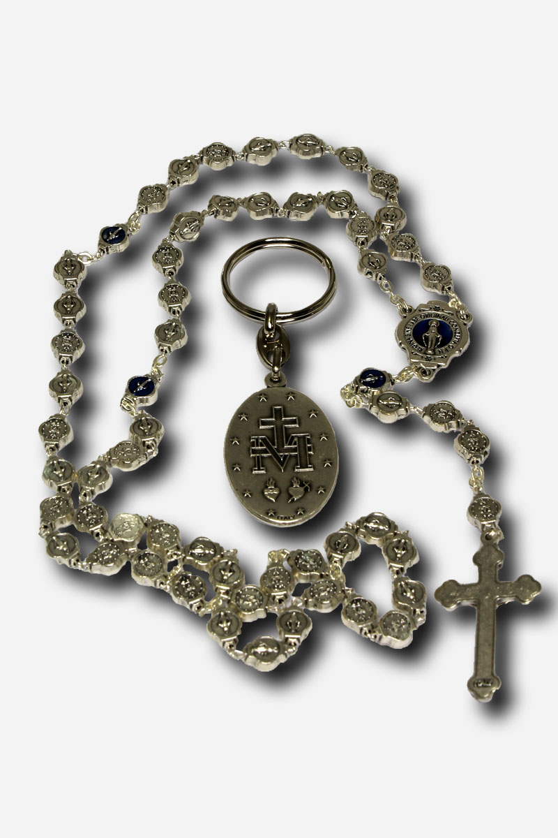 Rosary and Key Chain with Case - Our Lady of Miraculous Medal - Image 4
