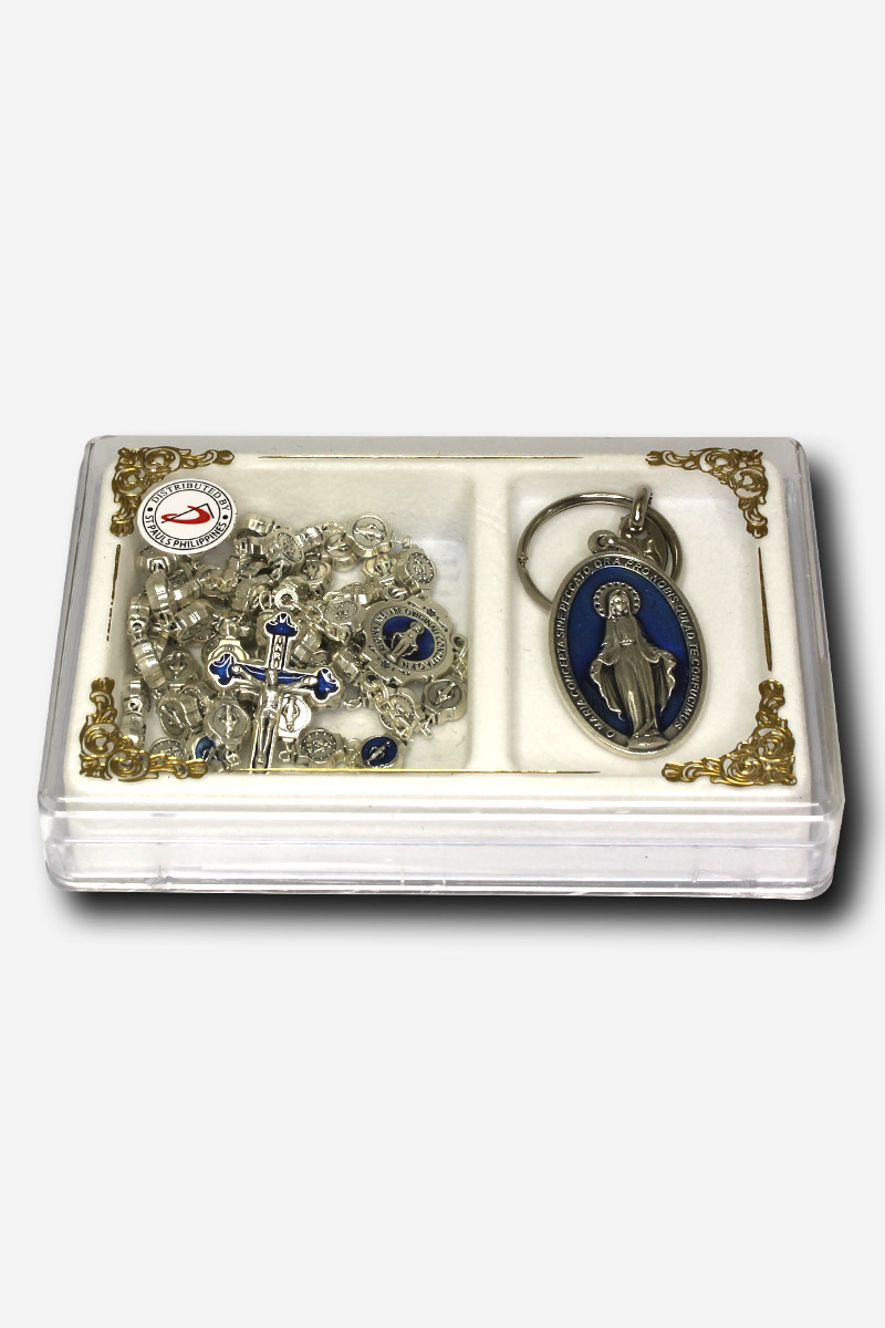 Rosary and Key Chain with Case - Our Lady of Miraculous Medal - Image 3