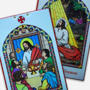 The 14 Stations Of The Cross Laminated 8 x 12 Inches