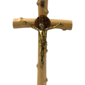 CROSS WITH SAINT BENEDICT MEDAL - ITALY - 8 INCHES