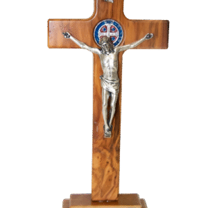 CROSS WITH SAINT BENEDICT MEDAL BROWN -
