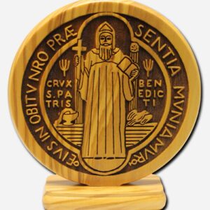 SAINT BENEDICT MEDAL - OLIVE WOOD ITALY