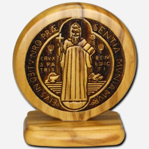 SAINT BENEDICT MEDAL - OLIVE WOOD ITALY