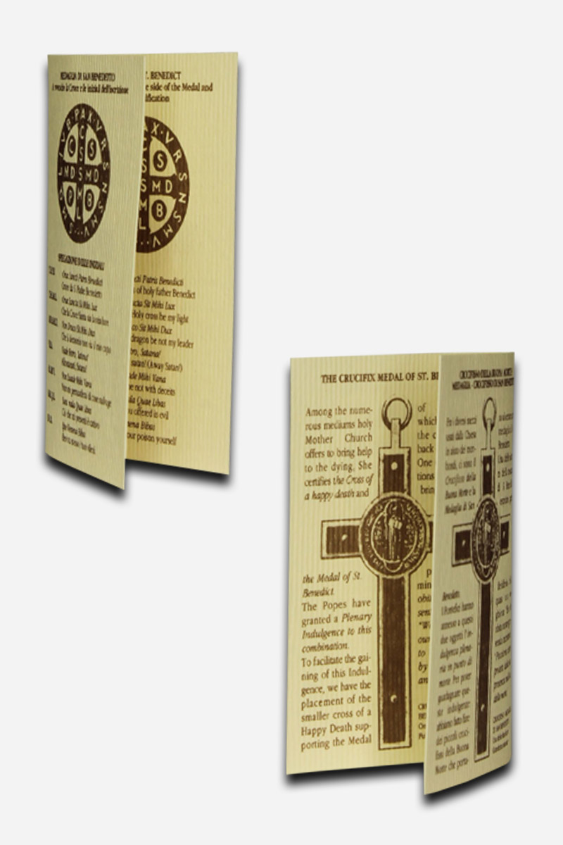 SAINT BENEDICT MEDAL - OLIVE WOOD ITALY - Image 5