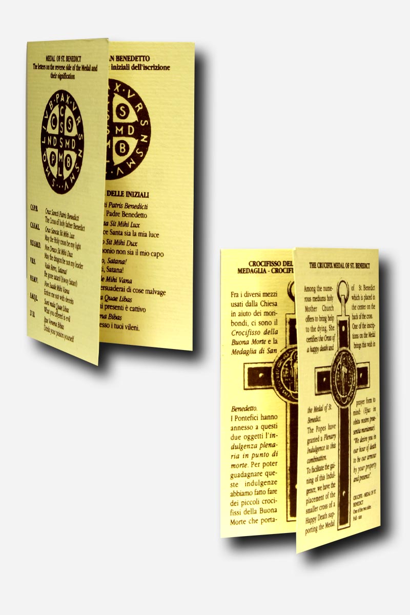 CRUCIFIX WITH SAINT BENEDICT MEDAL - GOLD FINISH 4 x - Image 4