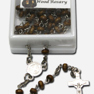 Saint Benedict Rosary Dark Brown - Wood