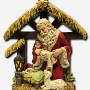 SANTA WITH BABY JESUS - 19 X 16 X