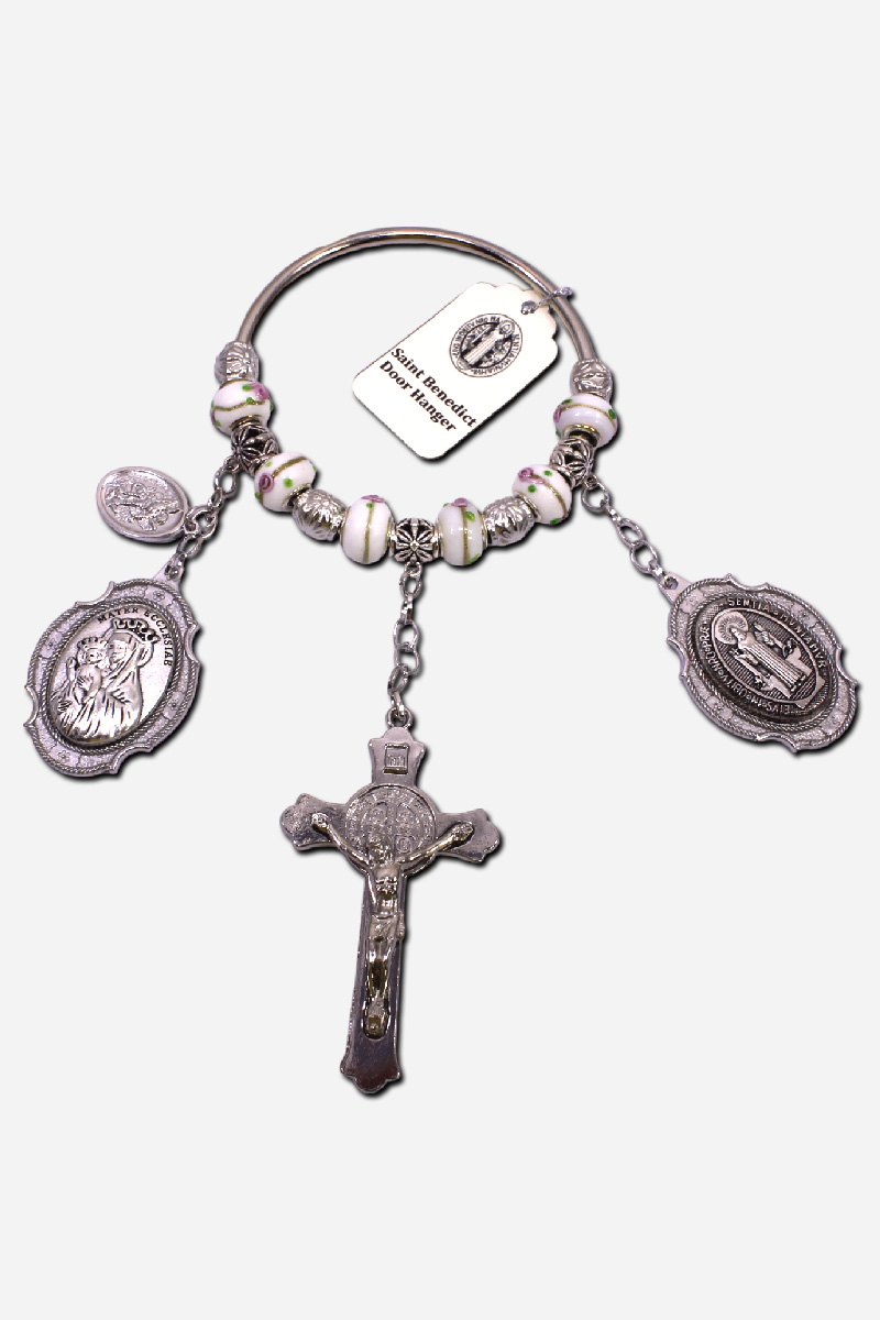 SAINT BENEDICT DOOR HANGER - MATER ECCLESIAE - NICKEL