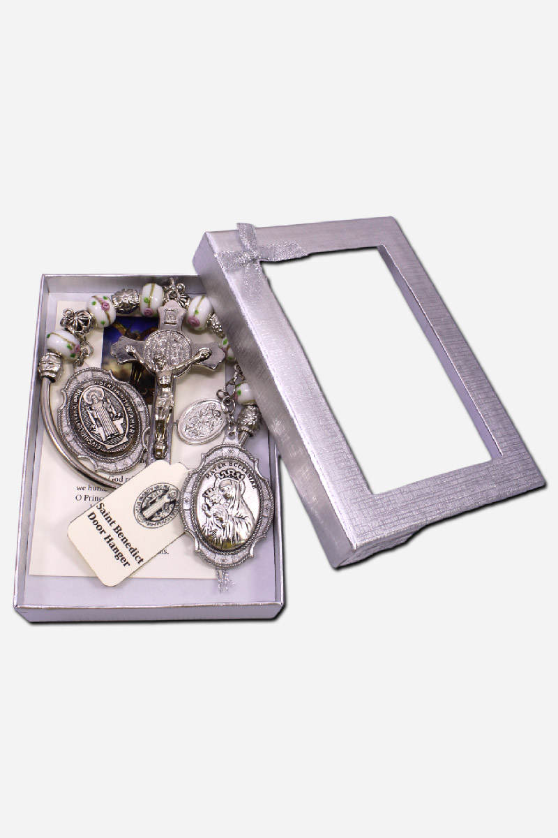 SAINT BENEDICT DOOR HANGER - MATER ECCLESIAE - NICKEL - Image 2