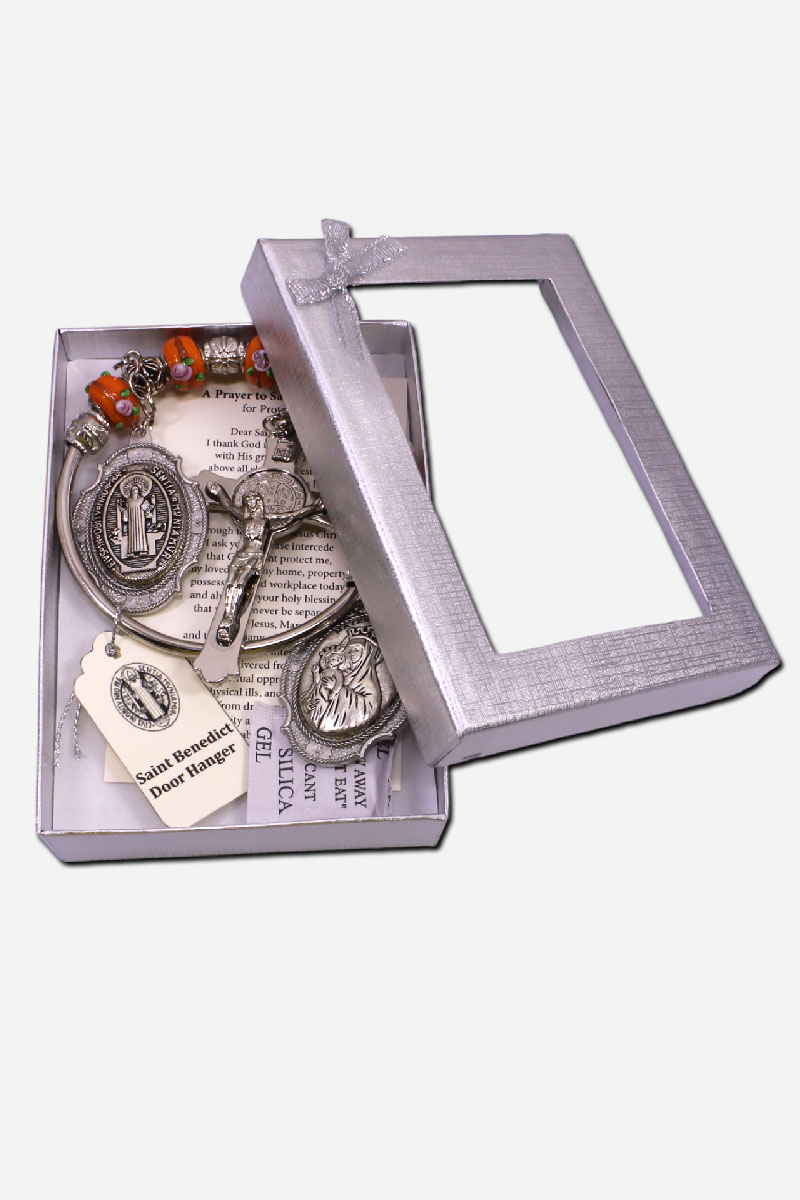 SAINT BENEDICT DOOR HANGER - MATER ECCLESIAE - NICKEL - Image 2