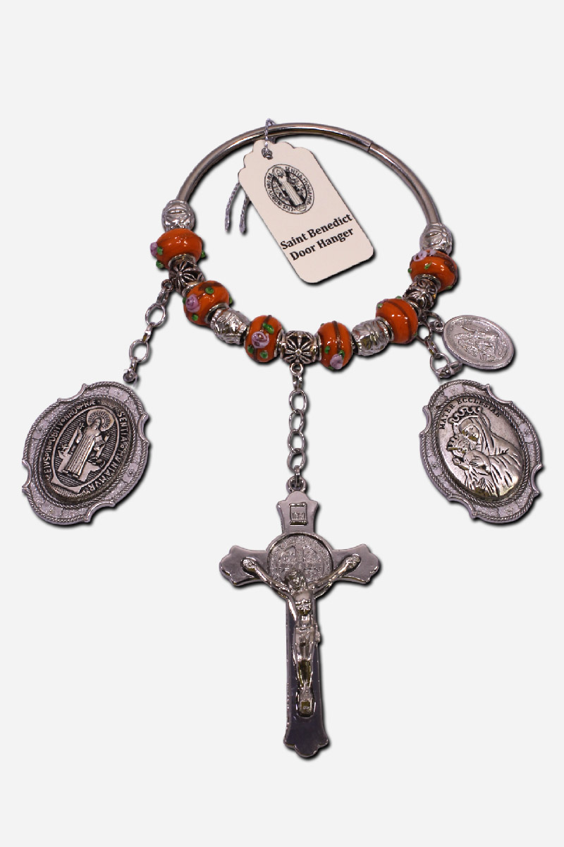 SAINT BENEDICT DOOR HANGER - MATER ECCLESIAE - NICKEL