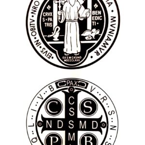 SAINT BENEDICT MEDAL GLASS STICKER