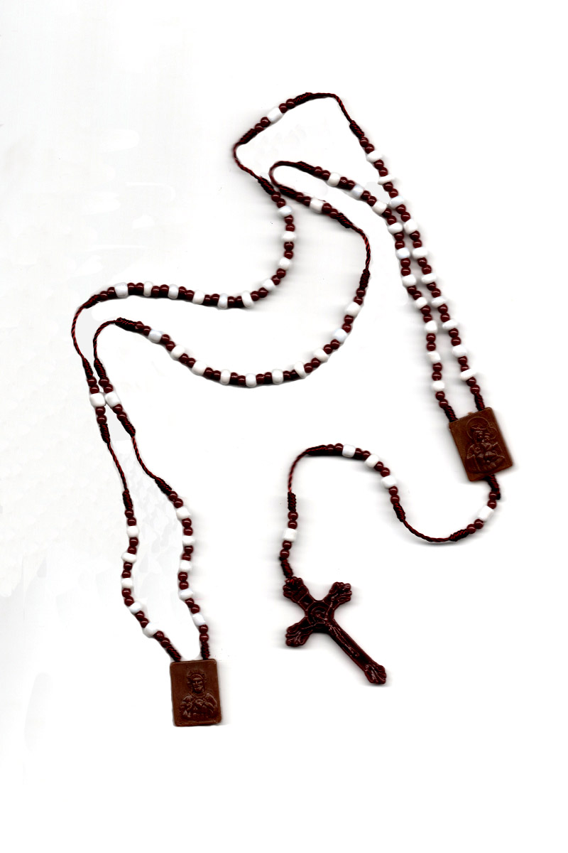 Devotional Scapular and Rosary in One with beads