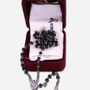 SMALL WOODEN BEADS ROSARY BLACK -
