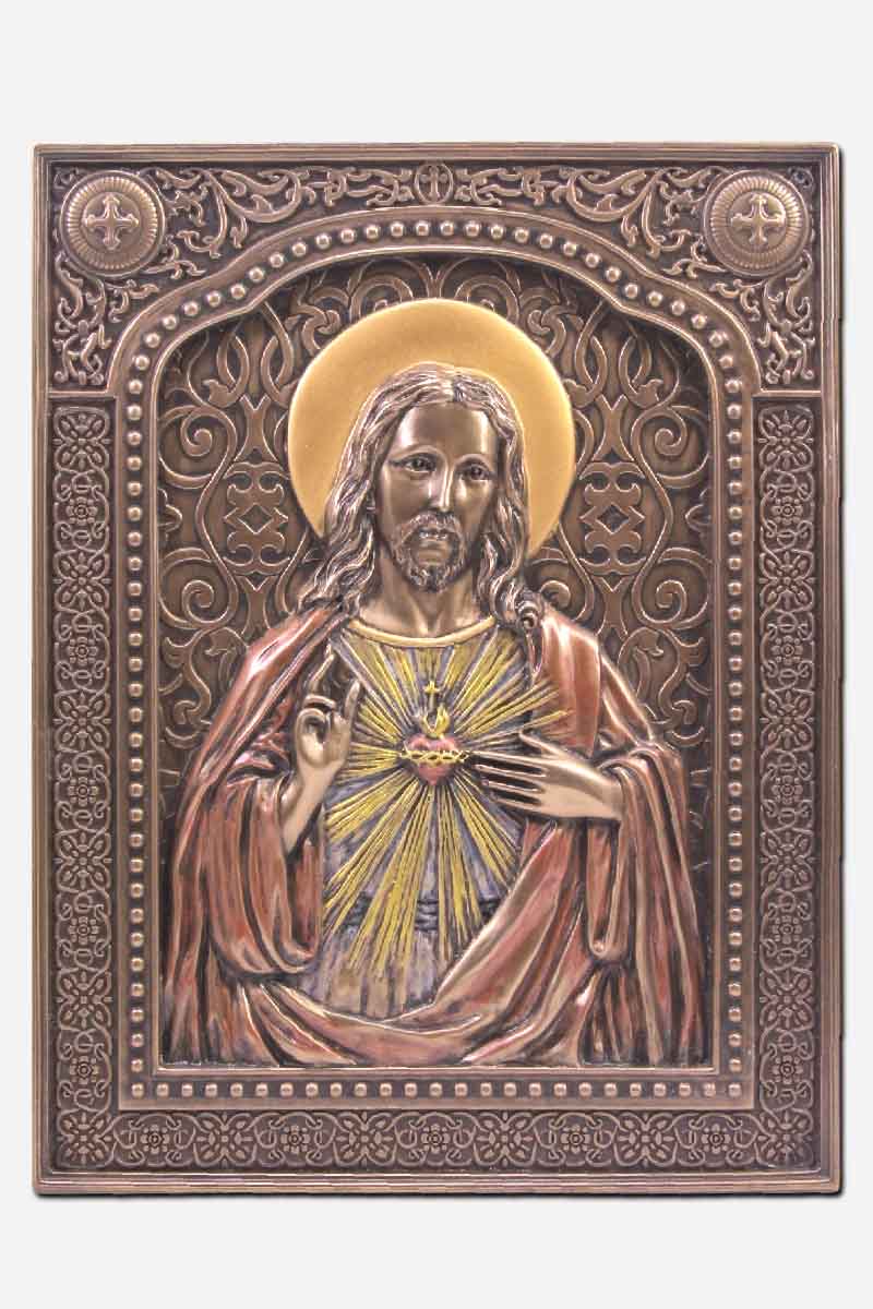 Sacred Heart of Jesus Metal Finish - 6 x 7.